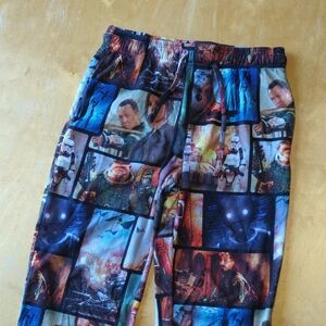 Disney Star Wars Patchwork Photo-Panel Lounge Pants - Blue, Black, Orange